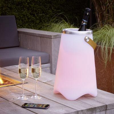 Jamaica Portable Outdoor Table Lamp Ice Bucket with Bluetooth Speaker