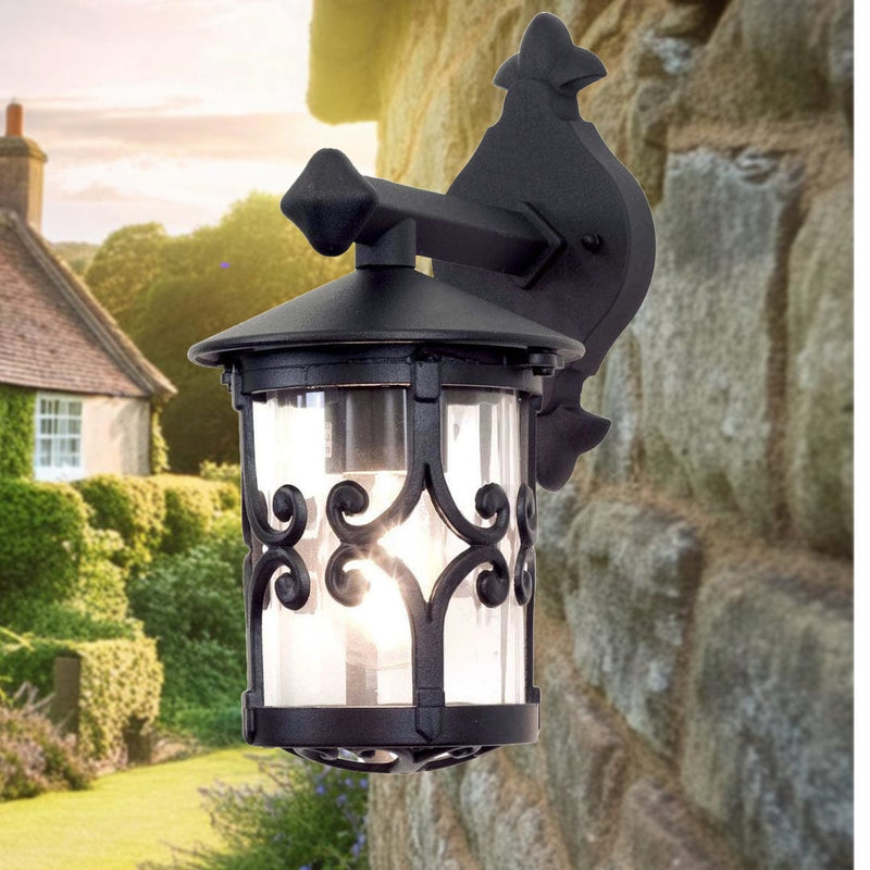 Elstead Hereford Down Lantern Outdoor Wall Light