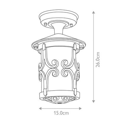 Elstead Hereford Outdoor Ceiling Lantern