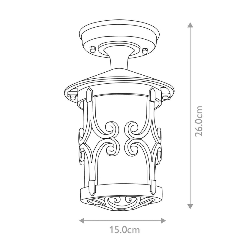 Elstead Hereford Outdoor Ceiling Lantern