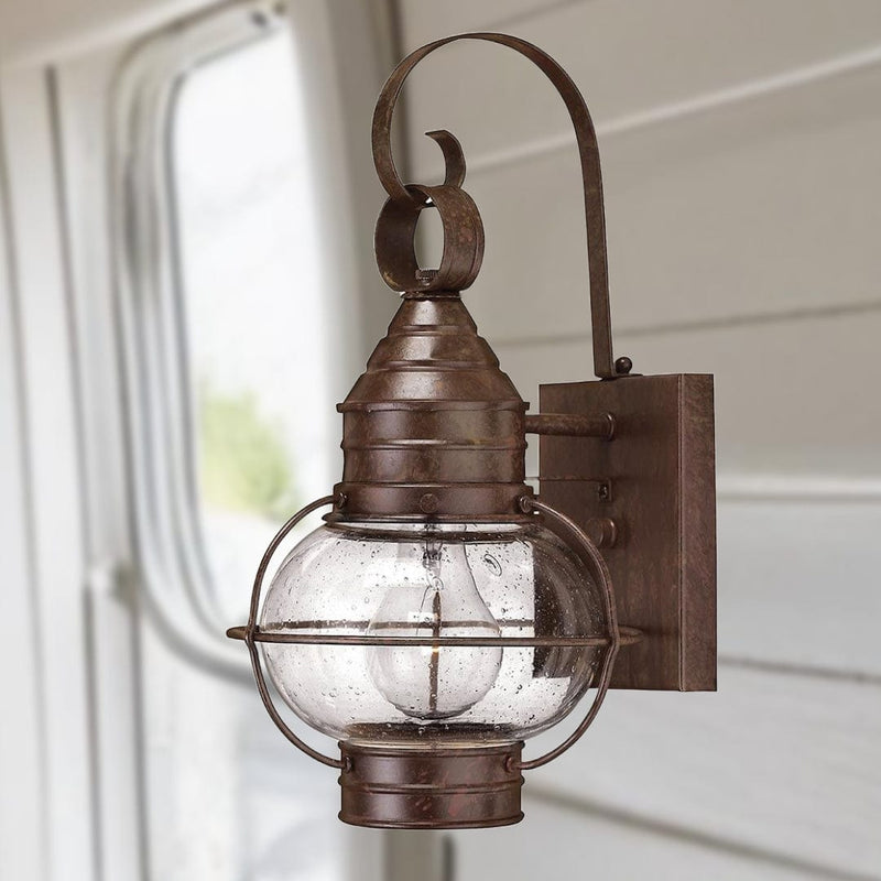 Hinkley Cape Cod Nautical Style Onion Lantern on a ship wall