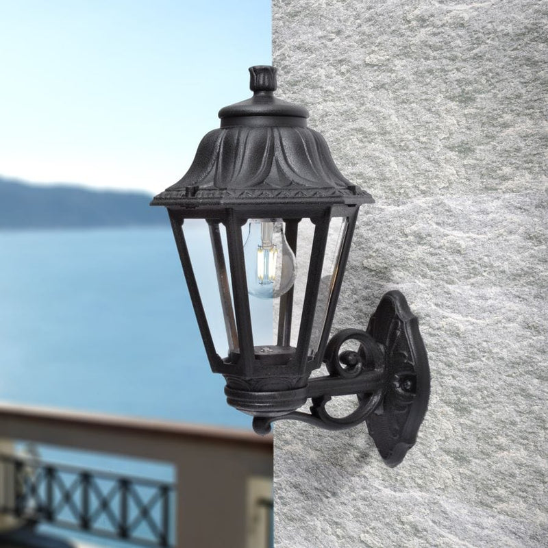 Fumagalli Anna Bisso Classic Wall Lantern - Black