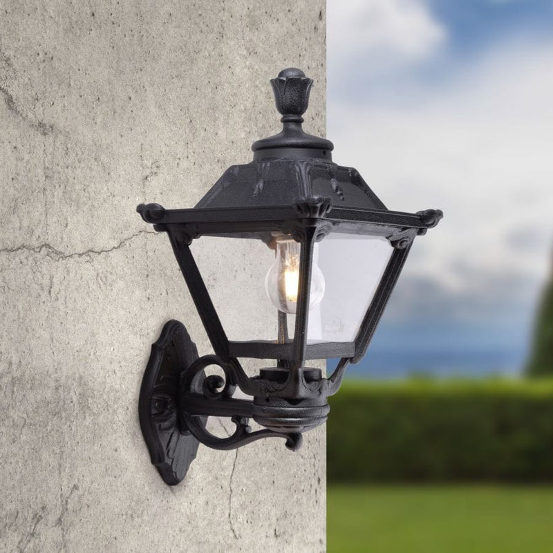 Fumagalli Golia Bisso LED Classic Wall Lantern - Black