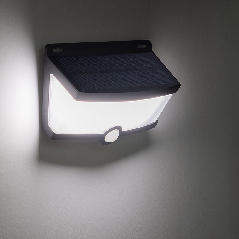 Lutec Cue Solar Wall Light with PIR Motion Sensor