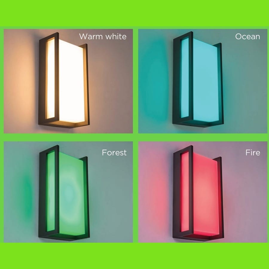 LUTEC Qubo LED Outdoor Wall Light With Otion Sensor, Outdoor Light