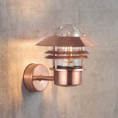 Copper Outdoor Wall Light Lantern