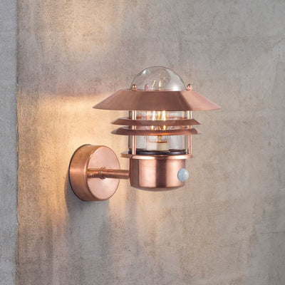 Nordlux Blokhus Copper Finish Wall Light With Motion Sensor