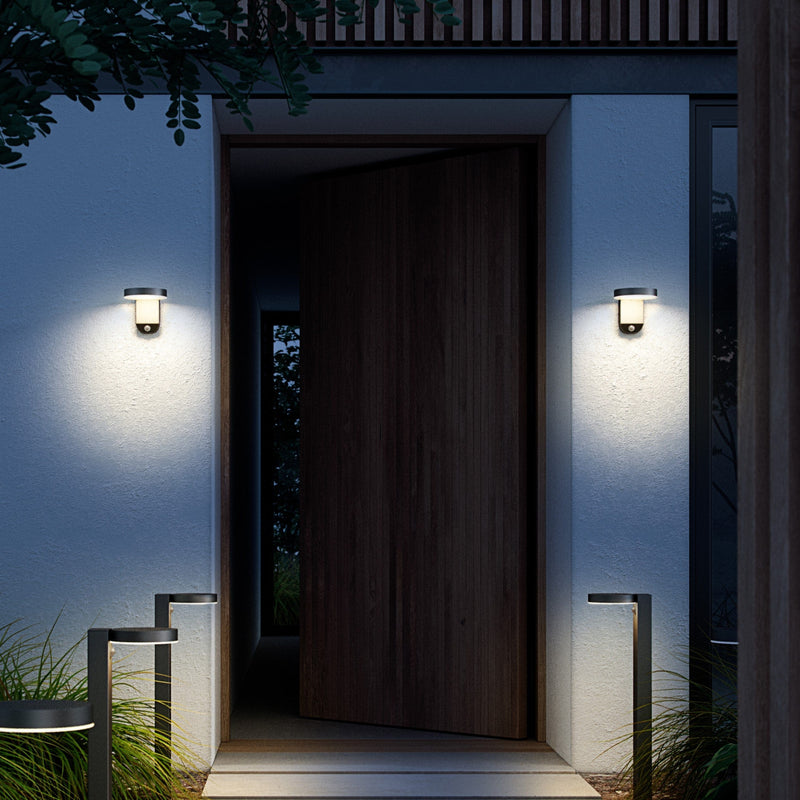 Nordlux Rica Round Solar Wall Light with Motion Sensor