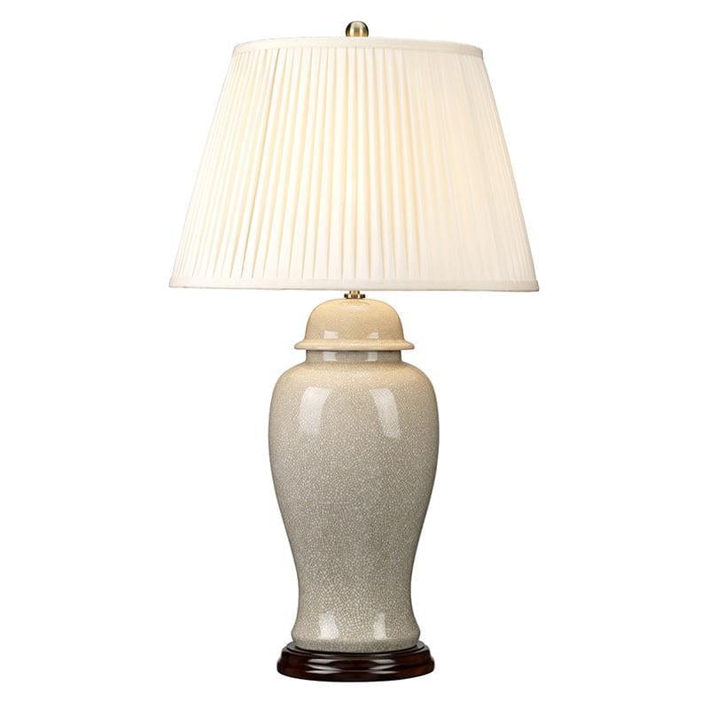 Elstead Lighting Ivory Crackle 1 Light Large Table Lamp - IVORY-CRA-LG-TL