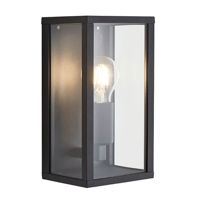 Chinon Outdoor Glass Panel Box Lantern ZN-38640-MBLK