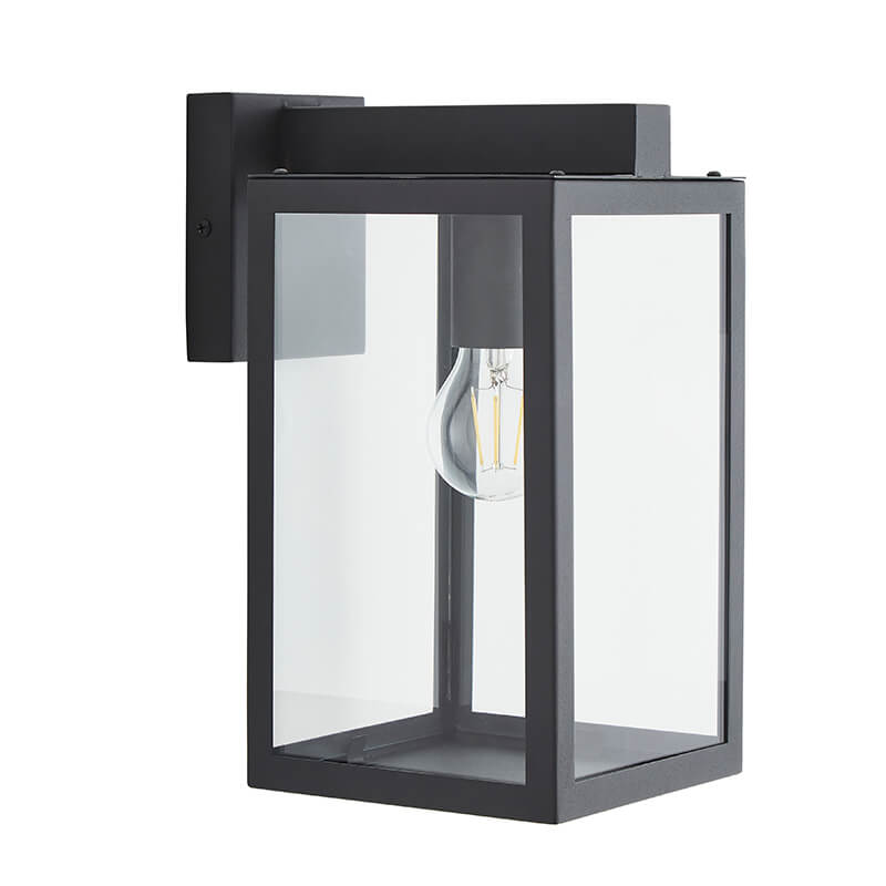 Hestia Glass Panel Box Lantern ZN-38205-ANTH