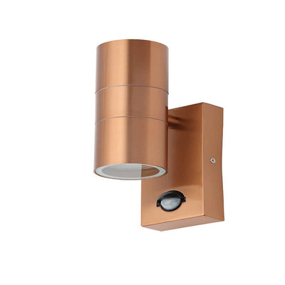 Leto Outdoor Twin Wall Light With PIR ZN-29179-COP