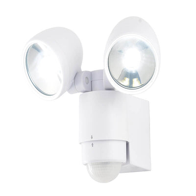 Sirocco Outdoor Twin LED Spotlight With PIR ZN-23454-WHT