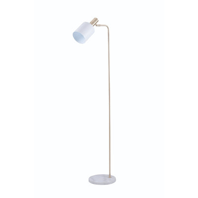 Pacific Lifestyle Biba White Marble Foot and Gold Retro Floor Lamp - PL-32-058-C