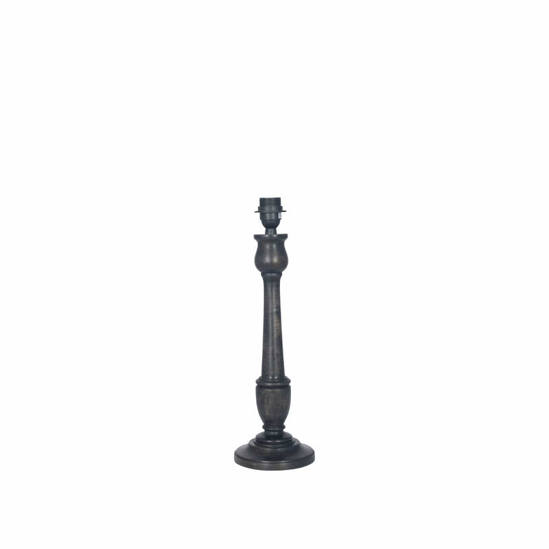 Pacific Lifestyle Captiva Antique Black Candle Stick Wood Table Lamp - PL-30-585-BO