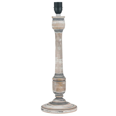 Pacific Lifestyle Captiva Vintage Grey and White Wash Mango Wood Table Lamp - PL-30-502-BO