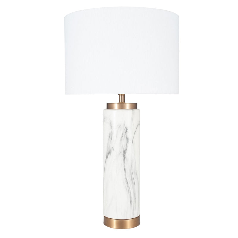Pacific Lifestyle Carrara Tall Marble Effect Ceramic Table lamp - PL-30-722-C