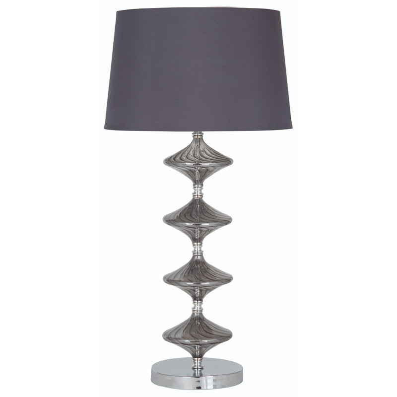 Pacific Lifestyle Gabby Smoke Metal and Grey Glass Table Lamp - PL-30-044-GY-C