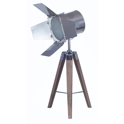 Pacific Lifestyle Hereford Silver Grey Wash Wood and Metal Film Tripod Table Lamp - PL-30-300-C