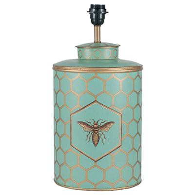Pacific Lifestyle Honeycomb Blue Hand Painted Metal Table Lamp - PL-30-479-BO