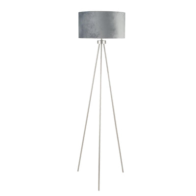 Pacific Lifestyle Houston Grey Brushed Silver Tripod Floor Lamp - PL-32-122-C