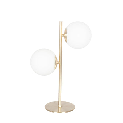 Pacific Lifestyle Leo White Orb and Gold Metal Table Lamp - PL-30-715-C