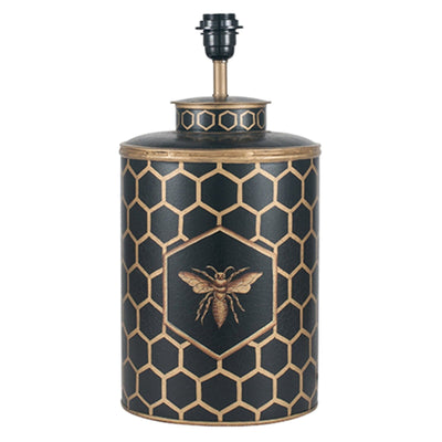 Pacific Lifestyle Honeycomb Black Hand Painted Metal Table Lamp - PL-30-480-BO