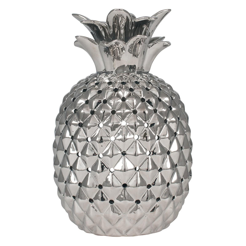 Pacific Lifestyle Pina Silver Ceramic Pineapple Table Lamp - PL-30-493-C