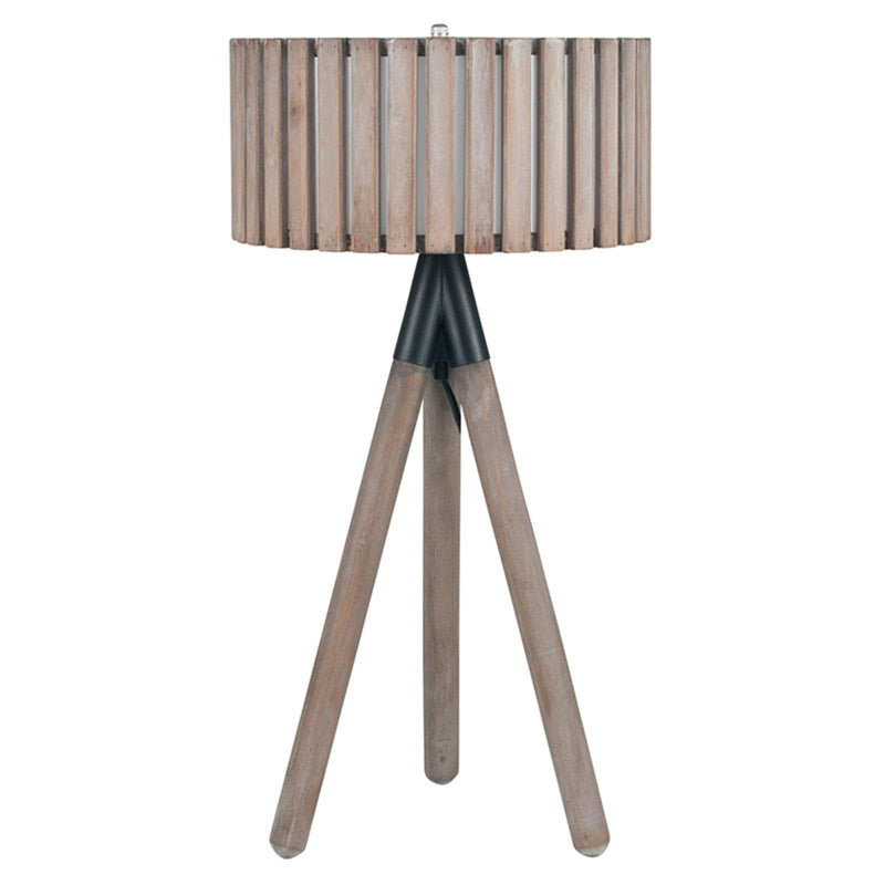 Pacific Lifestyle Rabanne Slatted Antique Wood Tripod Table Lamp - PL-30-550-C