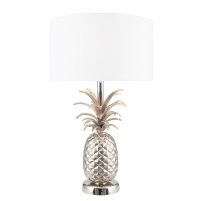 Pacific Lifestyle Ravensbourne Silver Nickel Textured Pineapple Table Lamp - PL-30-694-BO