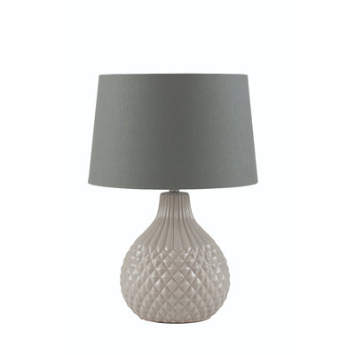 Pacific Lifestyle Rhea Grey Geo Ceramic Table Lamp - PL-30-384-C