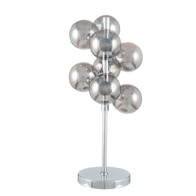 Pacific Lifestyle Vecchio Smoke Glass Orb and Chrome Table Lamp - PL-30-699-C